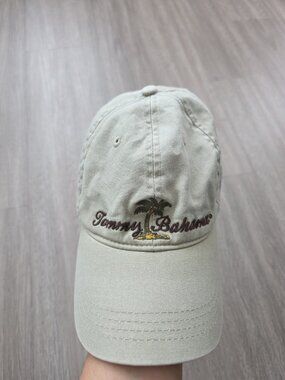 Tommy Bahama Relax Hat Beige Palm Tree Embroidered Strapback Cap